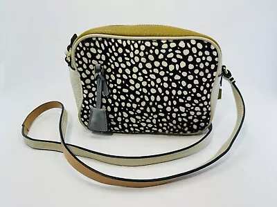 J Crew Collection Faux Calf Hair Animal Print Crossbody Leather Purse Bag • $32