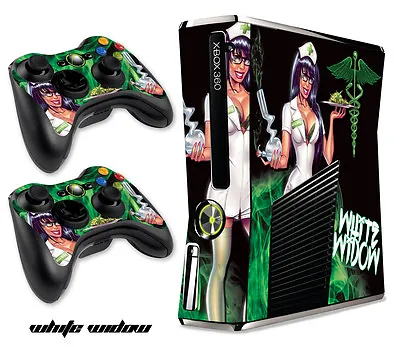 $8.95 • Buy Skin Decal Wrap For Xbox 360 Slim Gaming Console & Controller Xbox360 Slim WIDOW