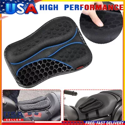 Motorcycle Gel Seat Cushion Cover Comfort Pillow Pad Pressure Relief Universal • $22.99