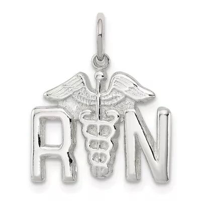 Sterling Silver RN Nurse Medical Symbol Caduceus Charm Pendant 0.63  • $18.64