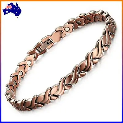 Pure Copper Magnetic Bracelet Solid Therapy For Women Arthritis Wristband Bangle • $21.99