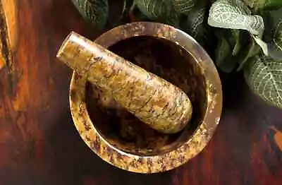 Celtic Carved Soapstone Mortar & Pestle • $18.99