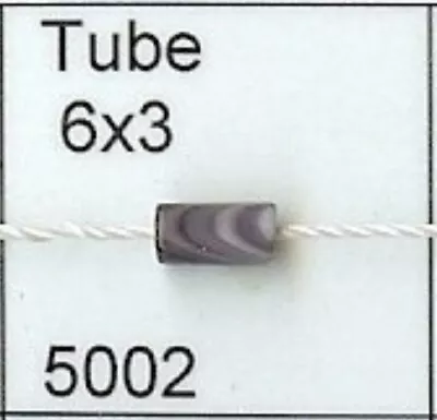 5002 Tube 6x3 Wampum Bead Quahog • $3