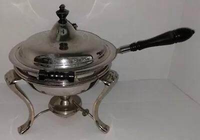 Antique Manning Bowman Quality USA Silver Plate Chafing Dish 4 Piece Set • $95