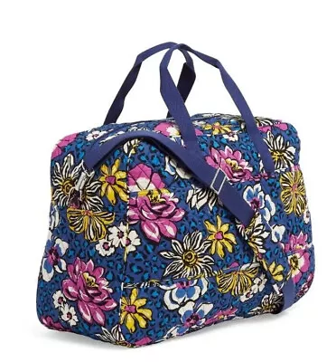 Vera Bradley Iconic Grand Weekender Travel Bag Signature Cotton African Violet • $59.99