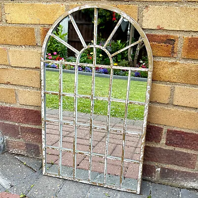 £44.99 • Buy Metal Arched Wall Mirror Large Garden Antique Gothic Vintage Arched Window Door