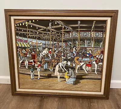 THE CAROUSEL By H.Hargrove 50th Limited Edition Canvas 29” X 25” COA 389/1000 • $200