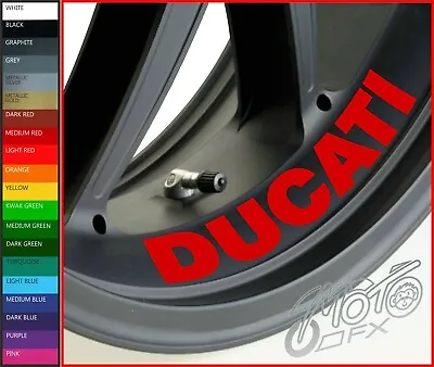 DUCATI Inside Wheel Rim Stickers Decals - 20 Colors Available - X 4 Or X 8 • £9.98