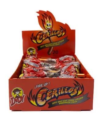 Cerillos Indy Spicy Mexican Candy Lollipop Watermelon Flavored 20 Pieces • $11.99