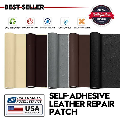 Self-Adhesive Leather Repair Patch Tape For Car Seats Couch Sofa Chair Jacket US • $17.99