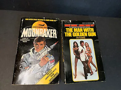 James Bond Paperback Lot - Moonraker Man With The Golden Gun Movie Tie-In • $24.99