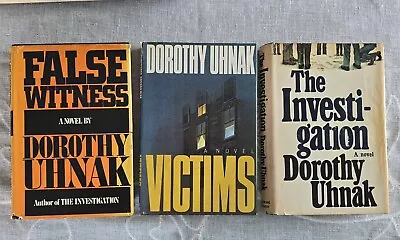 Lot Of 3 Dorothy Uhnak Hardcover Novels. Victims/False Witness/The Investigation • $6