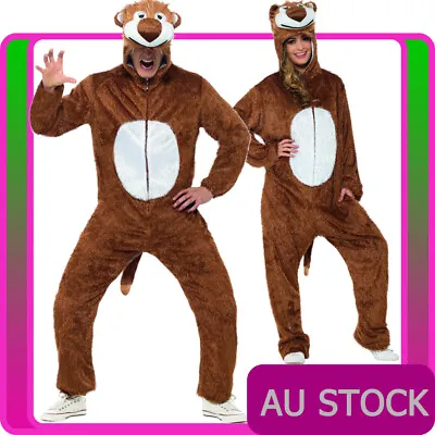 Mens Lion King Costume Adult Jumpsuit Animal Zoo Party Simba Book Week Outfits • $40.38