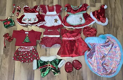 Build A Bear Gingerbread Christmas Mrs Clause Reindeer Cape Red Glitter Shoes • $28