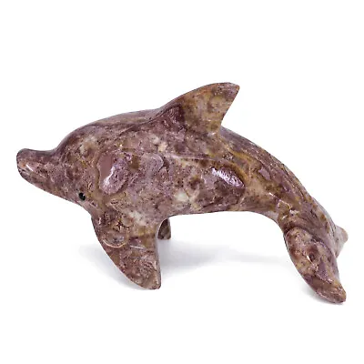 Unique Hand Carved Marble Stone Dolphin Figurine Carving 3  Long New • $7.49