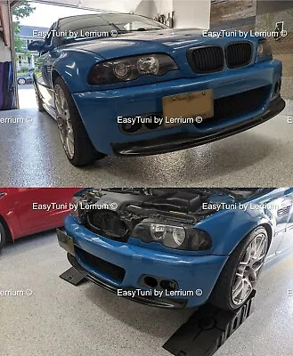 BMW E46 M3 Front Splitter CSL Lip Spoiler Gloss Abs Plastic Video Review • $140