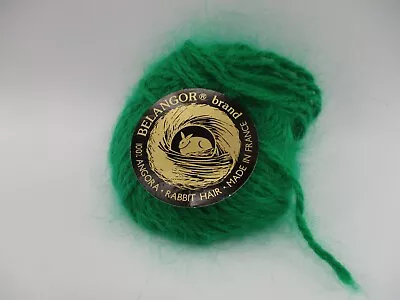 New BELANGOR 100% ANGORA Rabbit Fur SOFT Luxurious Yarn | 10Gr | 33Yds | Green • $11.95