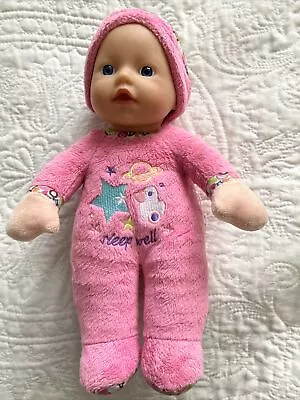 Baby Born Pink Sleep Well Rattling First Doll Baby Zapf Comforter Soft Toy • £2.99