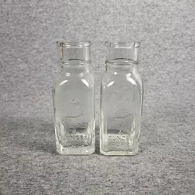 2 Vintage Honey Acres Pure Honey Bee Jars 4 Oz Glass Corked  Jars - No Corks • $10