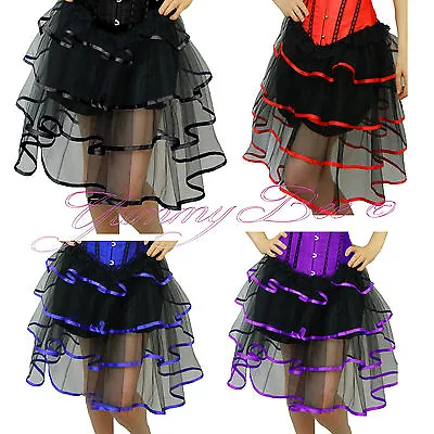 Tutu Skirt Long Frilly Fancy Dress Burlesque Women Halloween Costume Size 6-28 • $21.10