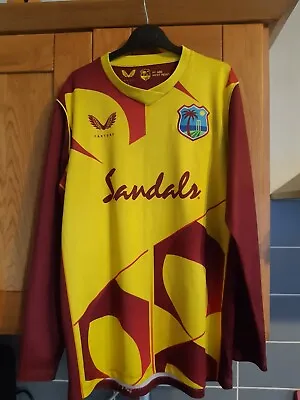West Indies Large Adult L/Sleeved T20 Cricket Shirt. • £25