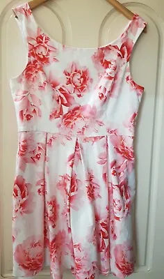 $23 • Buy Forever New Dress Womens 16 Pink White Floral Fit & Flare 