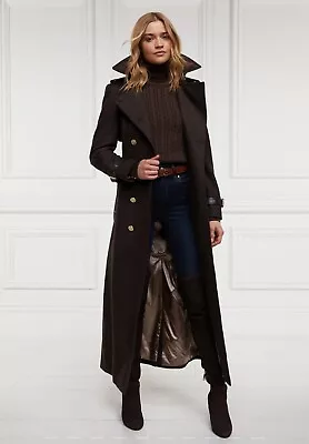 Holland Cooper Full Length Chelsea Trench Coat  Herringbone Size  • £599