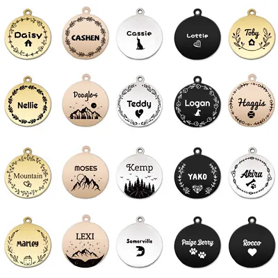 £3.99 • Buy Dog Tag Personalised ID Tags For Dogs/Cats Custom Engraved Dog Name Tag Pet Tag