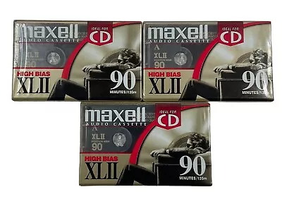 Maxell XL II 90 High Bias Type II Lot Of 3 Cassette Tapes Brand New Sealed • $18.66