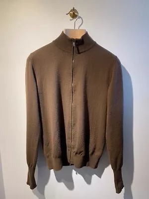 McGeorge Wool Full Zip Brown Sweater • $50