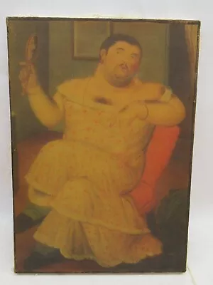 $100 • Buy FERNANDO BOTERO Melancholia Man In Dress Canvas Reproduction Painting 15.75 X 11
