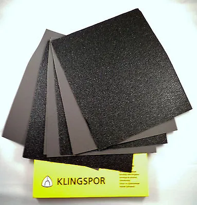 KLINGSPOR Wet & Dry Sand Paper Sanding Sheets Free SAME DAY DISPATCH • £6.29