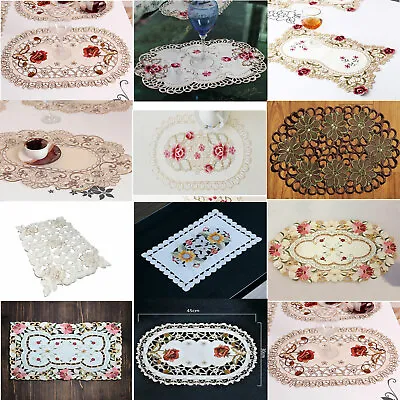 £13.19 • Buy Set Of 4 Placemat Dining Kitchen Table Mats Pad Vintage Embroidered Lace Doilies