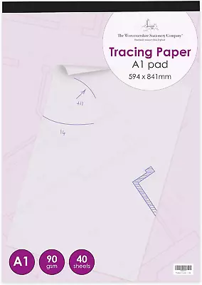 A1 Tracing Paper Pad Professional Range 40 Sheets 90gsm Paper • £71.43