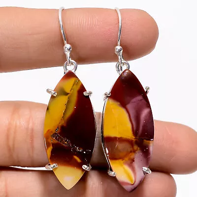 Mookaite Gemstone Fashion Jewelry 925 Silver Dangle Earrings 1.9  ARE-2656 • $7.99