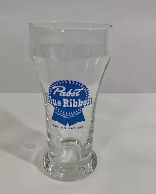 Pabst Blue Ribbon Beer Glass U.S. PAT. Vintage Barware 7oz. 5.5”H. Libbey  Y3 • $12.73