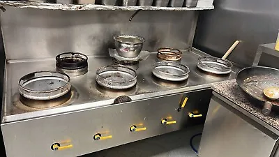 £1500 • Buy Commercial Chinese Wok Burner Cooker Gas For Take Away Restaurant 7 Ring