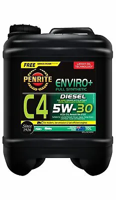 $110.95 • Buy Penrite Enviro+ C4 5W-30 Engine Oil 10L