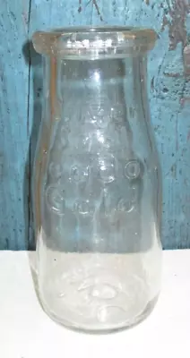 Vintage Antique Silver Seal Meadow Gold Embossed Half Pint Milk Bottle • $4.99