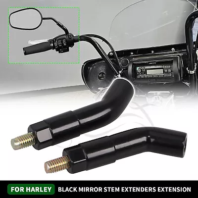 Motorcycle Mirror Stem Extender Kit For Harley Fat Boy Road Street Glide Softail • $14.98