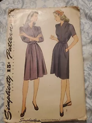 Vintage Simplicity Womens Dress Patterns. 1940 Era • $5