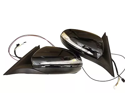 W205 Car Side Door Mirror Pair For Mercedes Benz C Class C180 C260 C300 Black • $199.99