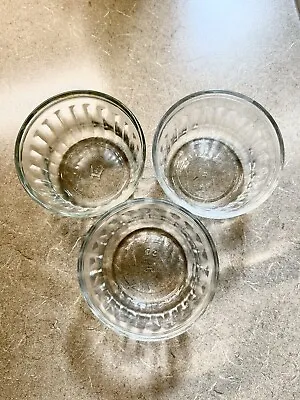 Vintage Hazel Atlas Ribbed Glass Jelly Jars.  • $15