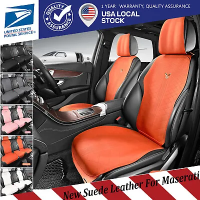 For Maserati Car Seat Cover 5-Seat Front Rear Full Set Suede Leather Cushion Pad • $180.22
