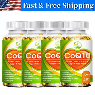 COQ 10 Coenzyme Q-10 300mg Heart Health Support Increase Energy & Stamina • $38.98