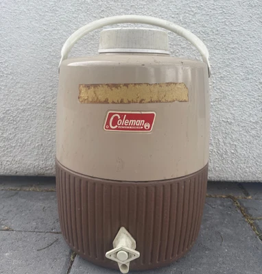 $8 • Buy Vintage 1970's Coleman 1 Gallon Metal/Plastic Water Jug Cooler *Made In USA*