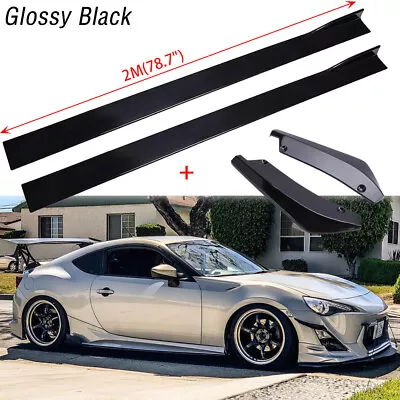 78.7  Side Skirts Panel Lip + Rear Bumper Diffuser Canard For Nissan 350Z 370Z • $122.11