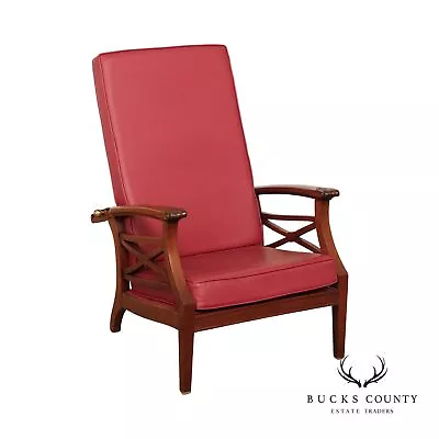 Antique Edwardian Reclining Morris Lounge Chair • $965