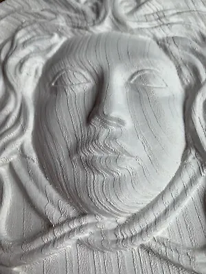 8  Medusa Gorgona Head 3d Carved Wood Greek White Wall Decor Decoration Plaque • $49.20