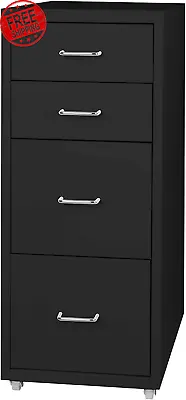 Mobile File Cabinets With 4 Drawers Metal Chest Of Drawers Anti-Rust Bedside C • $126.14